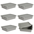 6-Pack Commercial Meat Tubs with Lids