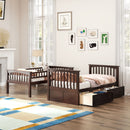 Bunk Bed With Drawers, Convertible Design by Unique Piece Furniture