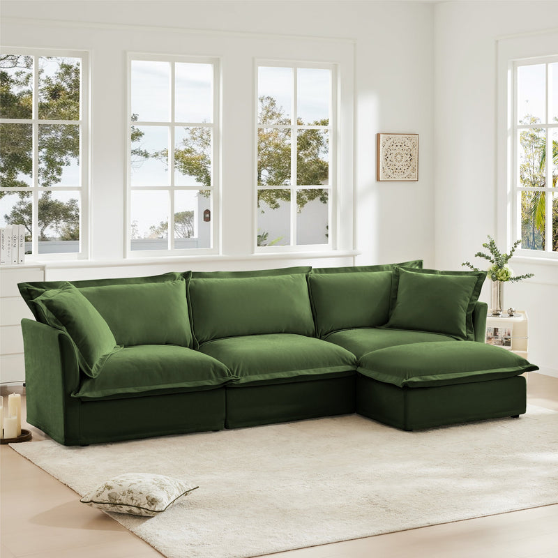 L-Shaped Slipcovered Sectional Sofa, photo 3 of 10