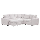 4-Seat L-shaped Modular Sofa with Thick Backrest and Seat Cushions, Suitable for Living Rooms, Offices