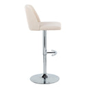 Toriano - Contemporary Adjustable Barstool With Swivel & Rounded T Footrest (Set of 2) by HouseOfZazla