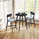 Wooden Bar Chairs Set of 2, Modern Soft Upholstered Kitchen Island Chairs
