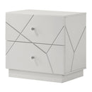 Esther - Nightstand - White / Silver by Unique Piece Furniture