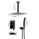 Wall Mount Shower System With High Pressure 10" Shower Head And Handheld by HouseOfZazla