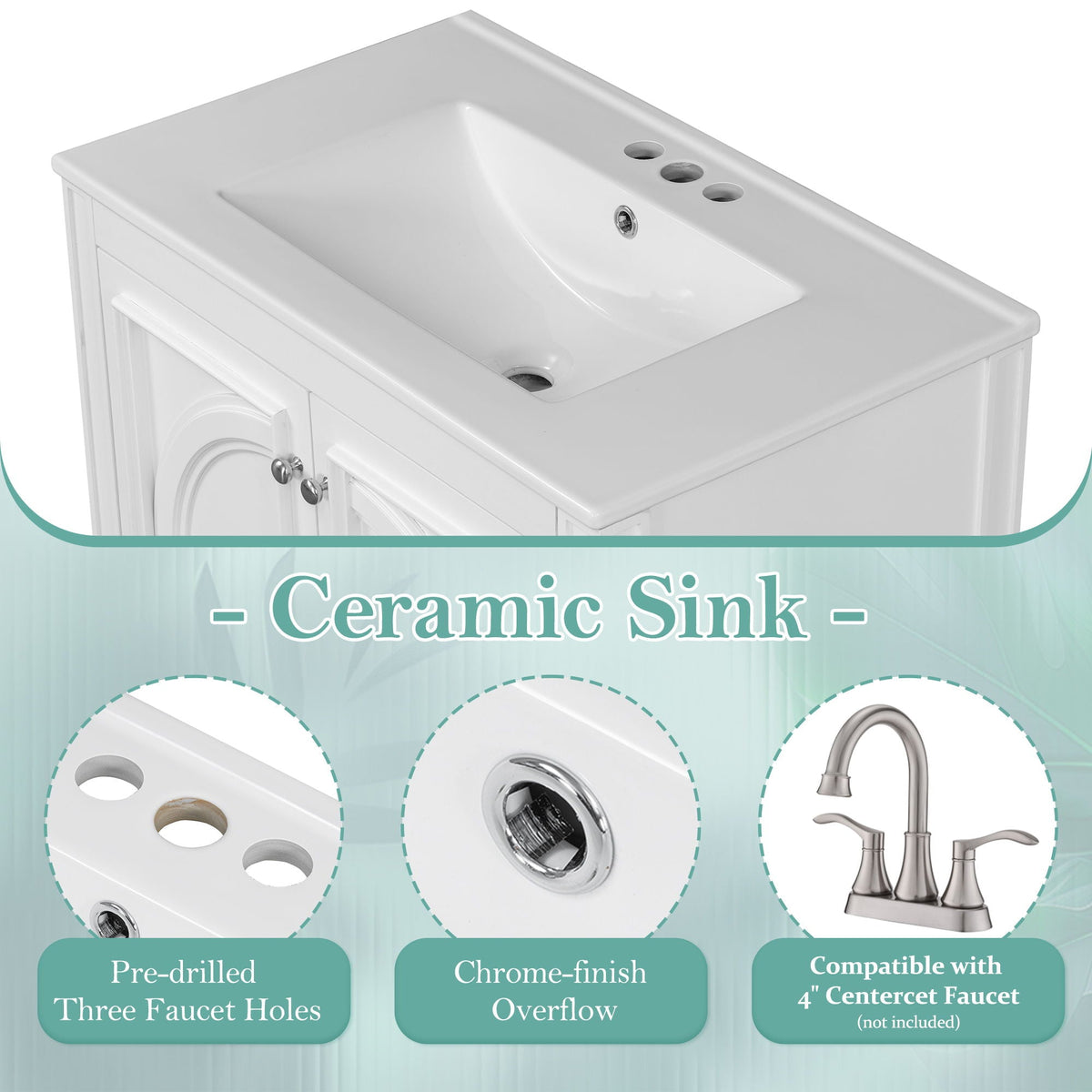Double Sink Bathroom Vanity Set with Wall Mount Mirror Cabinet, photo 7 of 40
