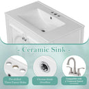 Double Sink Bathroom Vanity Set with Wall Mount Mirror Cabinet by HouseOfZazla