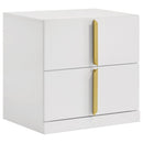 Ines 5-piece Eastern King Bedroom Set Grey and White High Gloss