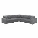Convertible L Shaped Sectional Corner Couch With Armrest Storage Cup Holders USB Charger, Irregular Corner Oversized Comfy Modular Sofa by HouseOfZazla