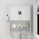 Bathroom Wall Cabinet with Doors, Adjustable Shelf, Towel Bar, and Paper Holder by HouseOfZazla