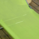 2 Piece Folding Chaise Lounge Chairs, Pool Sun Tanning Chairs, Outdoor Lounge Chairs with 6-Position Reclining Back, Breathable Mesh Seat, Headrest for Beach, Yard, Patio, Green