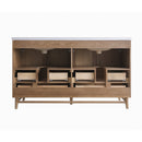 Fully Assembled 60'' Light Coffee Single Sink Bathroom Vanity