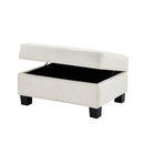 Contemporary U - Shaped Sectional Sofa With Movable Storage Ottoman by HouseOfZazla