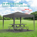 10'X10' Folding Canopy With 4 Removable Sidewalls Outdoor Event Shelter UPF 50+ Gazebo Portable Tents For Parties Beach Camping Wedding Ez Pop Up Canopy 4 Pieces Weight Bag + Carry Bag