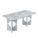 Modern Dining Table With Sleek Hollow-Out Frame And Accents by HouseOfZazla