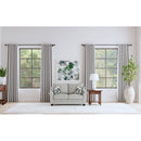 Lido - Upholstered Loveseat With Tapering Block Legs - Light Gray by HouseOfZazla