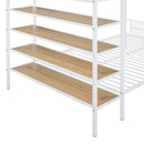 Bunk Bed With 5 Tier Shelves