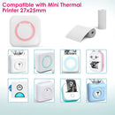 5 Rolls 57x25mm Thermal Printer Paper | Self-Adhesive Mini Photo Paper for Wireless Printers