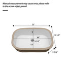 Undermount Bathroom Sink 22" X 15.25" With Overflow Sleek, High Temperature Fired, Stain Resistant, Smooth Polished Surface - White