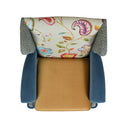 Anya - Boho Chic Wingback Accent Arm Chair - Floral / Leopard / Blue Teal / Yellow Gold by HouseOfZazla