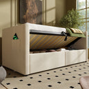 Upholstered Hydraulic Storage Daybed With USB & Type C Charging by HouseOfZazla