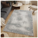 Geometrix - 5'3" X 7'3" Area Rug, Geometric 3D Effect - Ivory / Gray by HouseOfZazla