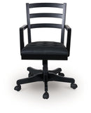 Wildenauer - Home Office Swivel Desk Chair - Brown / Black