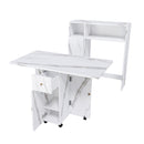 Multifunctional Folding Dining Table With Wall-Mounted Sideboard & Storage by HouseOfZazla