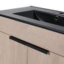 30 Inch Freestanding Bathroom Vanity with Black Ceramic Sink & 2 Soft-Close Cabinet Doors (BVB02430PLO-BL9075BK),W1286S00019
