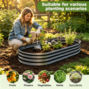 Galvanized Raised Garden Bed 8x4x1ft