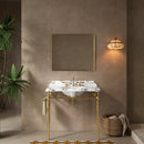VICI 36" Bathroom Console Sink, Undermount Ceramic Vanity Basin by HouseOfZazla
