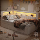 Upholstered Platform Bed With USB Ports And LED Belt by HouseOfZazla
