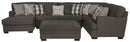 Crawford - Sectional With Cocktail Ottoman