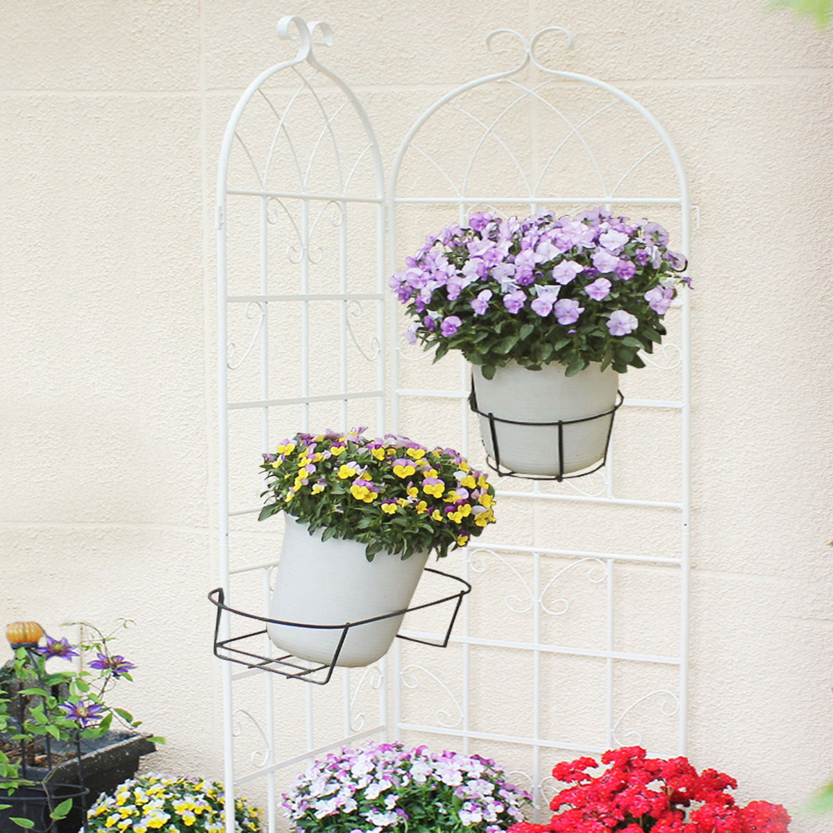 Metal Garden Rustproof Trellis For Climbing Plants Outdoor Flower Support, photo 13 of 40