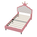 Lovely Crown Fantasy Princess Bed With Tufted Headboard by HouseOfZazla