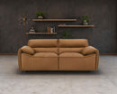 Buxton Top Grain Leather Upholstered Loveseat Orange