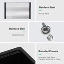Quartz Composite Kitchen Sink With Workstation, Undermount by HouseOfZazla