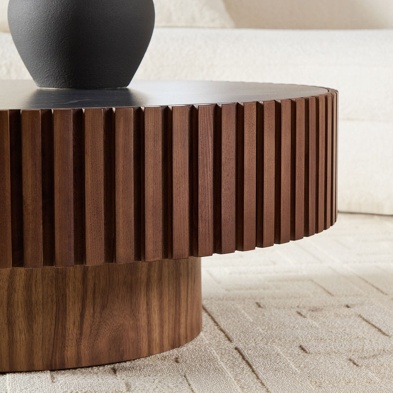 35.43" Nesting Round Sintered Stone Coffee Table, photo 8 of 10
