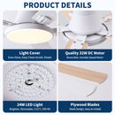 Flush Mount Ceiling Fans With LED Light And Remote Control, 5 Blades by HouseOfZazla