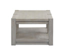 Burgess - Rectangular Shelf Cocktail Table With Casters - Calico Gray