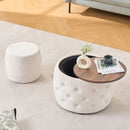 Nesting Ottomans 2 Piece With Tray, 4 In 1 Function by Unique Piece Furniture