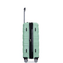 3 Piece Luggage Sets PC Lightweight & Durable Expandable Suitcase with Two Hooks, Double Spinner Wheels, TSA Lock, (21/25/29) Light Green