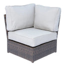 Outdoor Wicker Sectional With Weather Resistant Cushions And Table by Unique Piece Furniture