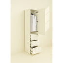 Elise - Modular Closet System With Mirror - White - Wood by HouseOfZazla