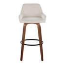 Daniella - Contemporary Fixed Height, Barstool & Swivel And Round Footrest (Set of 2)