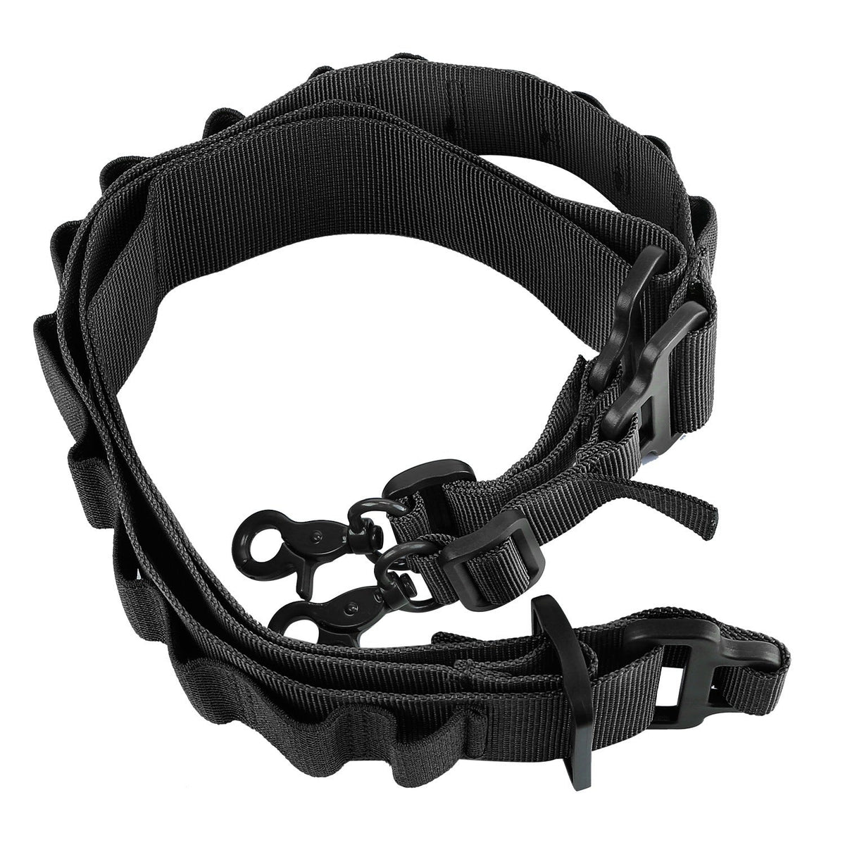 Tactical Shotgun Sling 2 Point Gun Sling Adjustable Shoulder Strap Rifle Shotgun Belts w/ 15-Shell Holders, photo 4 of 8