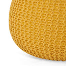 Bordeaux - Knitted Round Pouf, Versatile Ottoman And Floor Cushion by Unique Piece Furniture