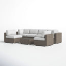 Seating Set With Cushions Handcrafted Wicker Design by HouseOfZazla
