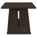 Dining Set With Rectangular Table, 4 Upholstered Chairs & 1 Padded Bench