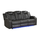 Benz - Power Recliner Set With LED Lighting And USB Charging by HouseOfZazla