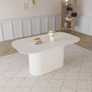 Modern Dining Table With Vertical Striped Legs